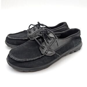 Skechers On the Go Flagship Boat Shoes Women's Round Toe Black Size US6 EU36
